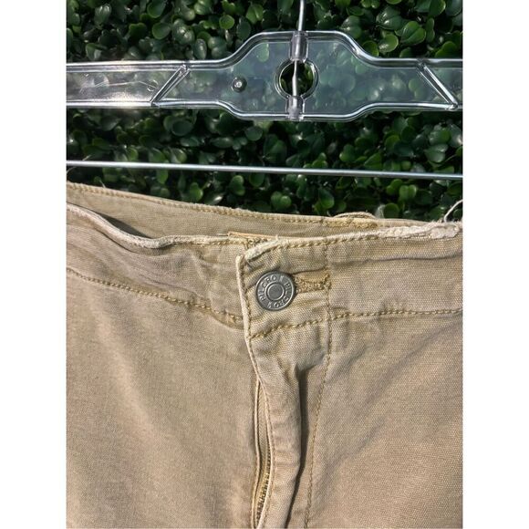 Pilcro & Letterpress Anthropologie+ Women's Size 20W Tan Straight Leg Distressed - Picture 3 of 5